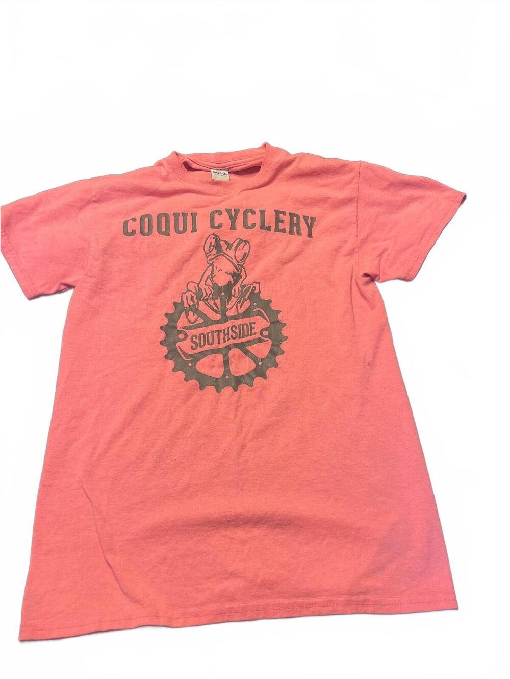 Coqui Cyclery Southside Got Frog? Graphic T-Shirt Coral Pink